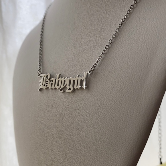 Jewelry Sterling Silver Stainless Steel Babygirl Necklace Poshmark